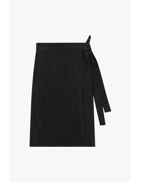 Dixie Midi Wrap Skirt with Side Belt