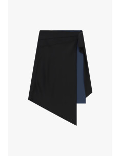 Jupe courte asymétrique à double panneau Dixie
