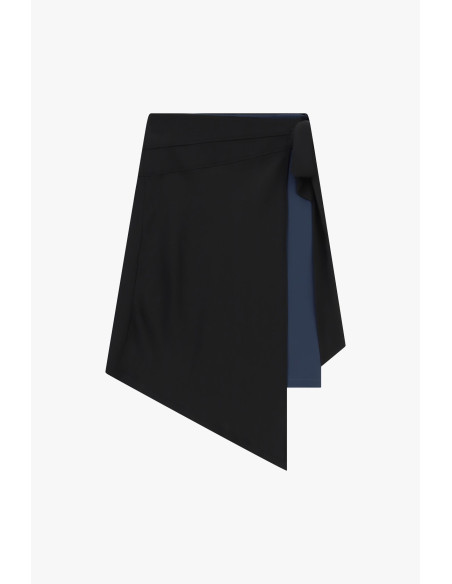 Jupe courte asymétrique à double panneau Dixie