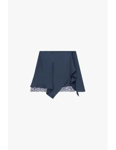Jupe courte asymétrique avec bordure en dentelle Dixie 2