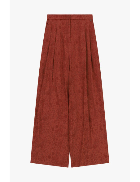 Pantalon palazzo imprimé à taille haute Dixie