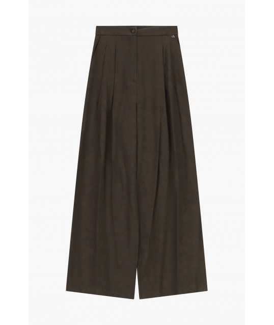 Dixie High-Waisted Printed Palazzo Trousers