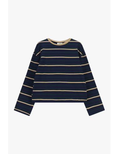 Dixie Long-Sleeved Striped Crew-Neck T-shirt