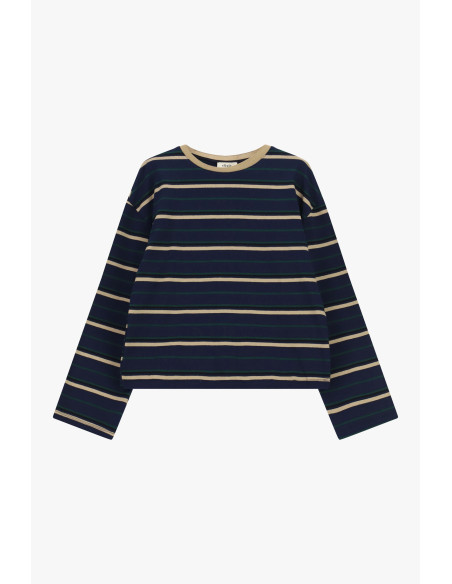 Dixie Long-Sleeved Striped Crew-Neck T-shirt