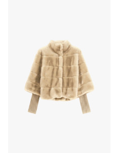 Cappotto Corto A Blocchi Con Maniche Larghe Dixie