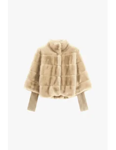 Cappotto Corto A Blocchi Con Maniche Larghe Dixie