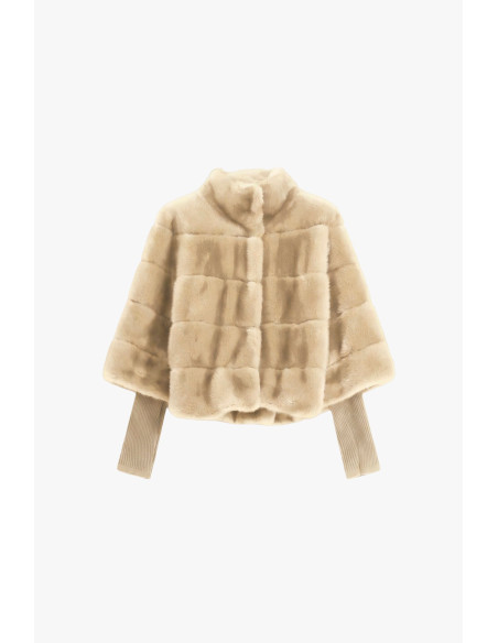 Manteau court à carreaux avec manches larges Dixie