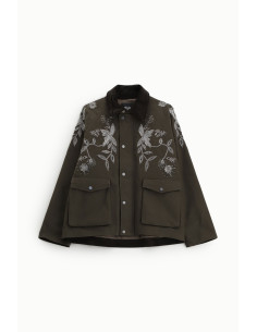 Parkas Dixie à motifs floraux brodés et poches plaquées 2