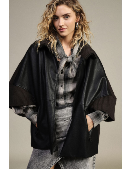 Vestes d'extérieur à fermeture éclair et col montant côtelé Dixie