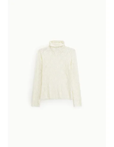 Top In Pizzo A Maniche Lunghe Con Collo Alto Dixie