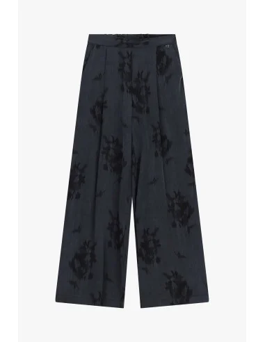 High-Waisted Floral Print Palazzo Trousers Dixie