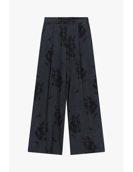 High-Waisted Floral Print Palazzo Trousers Dixie