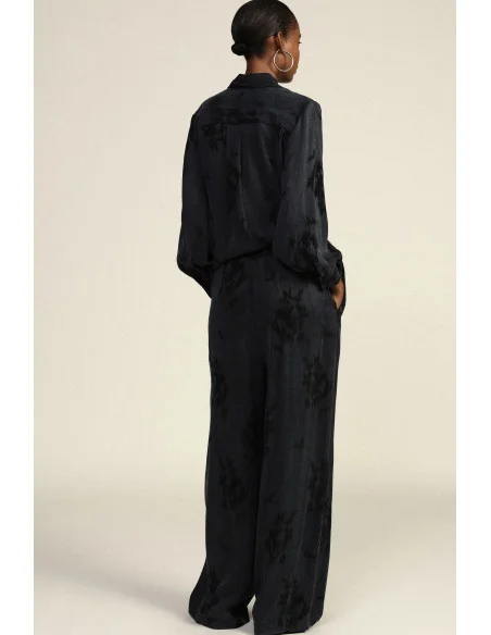 High-Waisted Floral Print Palazzo Trousers Dixie