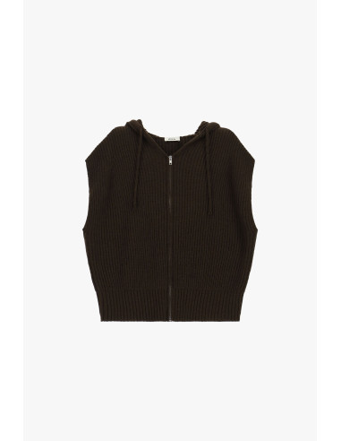 Gilet à capuche et fermeture éclair, motif côtelé Dixie - Vestiti F...