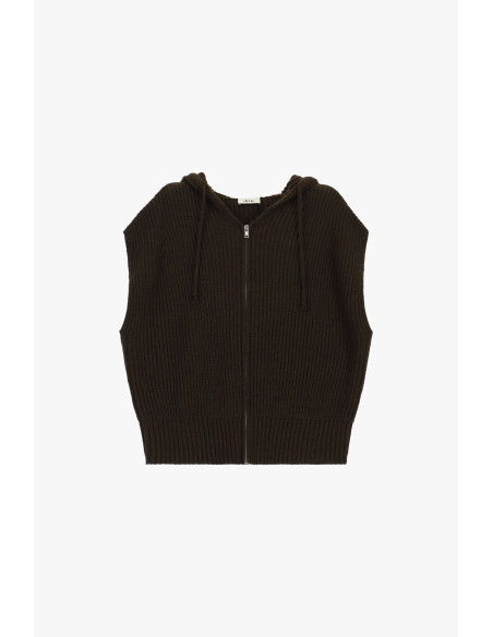 Gilet à capuche et fermeture éclair, motif côtelé Dixie - Vestiti F...