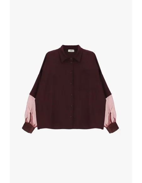 Camicia Over Con Maniche Trasparenti E Tasca Dixie