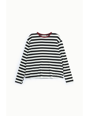 T-shirt à rayures, col rond et manches longues Dixie - Vestiti Firm...