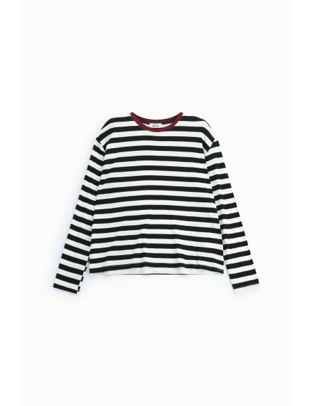 T-shirt à rayures, col rond et manches longues Dixie - Vestiti Firm...
