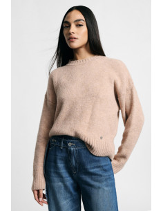 Regular Crew-Neck Jumper with Ribbed Cuffs, Please