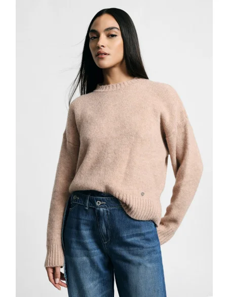 Maglione Girocollo Regular Con Polsini A Costine Please