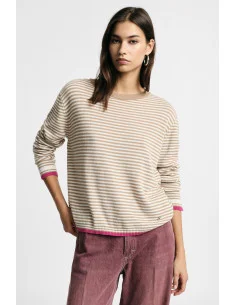Maglione A Righe Con Dettagli A Contrasto Please