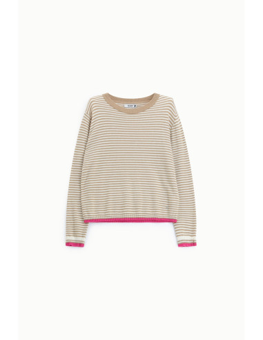 Maglione A Righe Con Dettagli A Contrasto Please