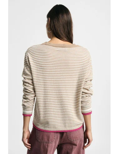 Striped Jumper with Contrast Details, Please
