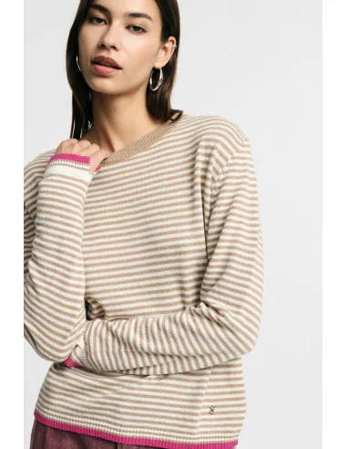 Maglione A Righe Con Dettagli A Contrasto Please