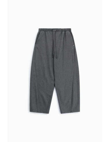 High-waisted Palazzo Trousers with Drawstring – Please