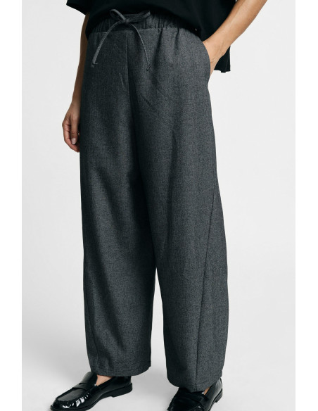 Pantalon palazzo taille haute avec cordon de serrage Please