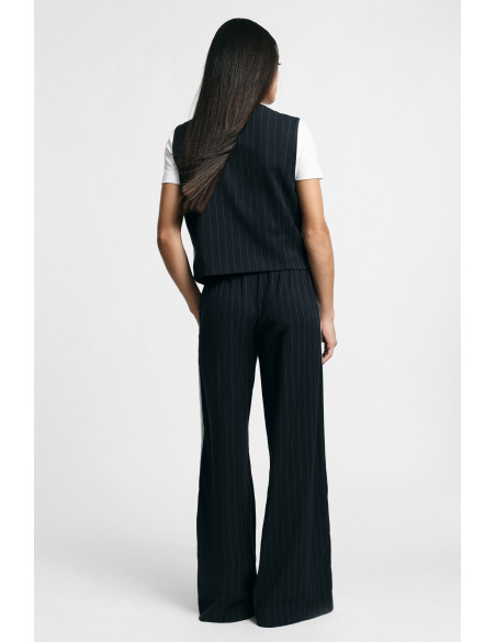 Pantalon palazzo à rayures avec cordon de serrage et bandes latérales Please