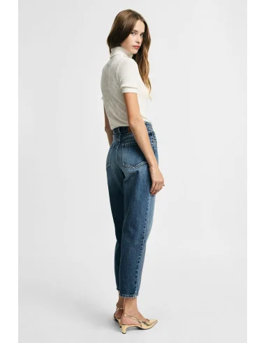 High-Waisted Straight-Leg Washed-Effect Jeans Please