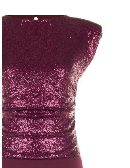 Body recouvert de paillettes avec bretelles « Rinascimento »