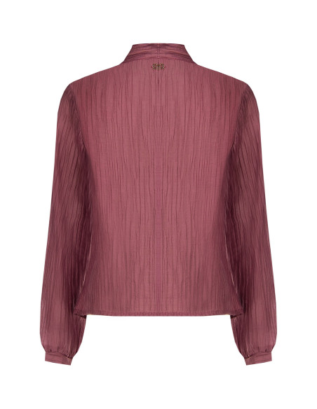 Pleated Lyocell-Blend Shirt with a ‘Rinascimento’ Bow