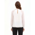 Blusa Ampia In Chiffon Con Cristalli Sul Girocollo Rinascimento