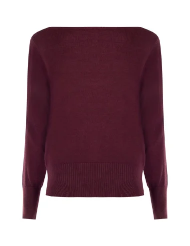 Maglione Con Scollo A Barchetta E Logo Rr Ricamato Rinascimento