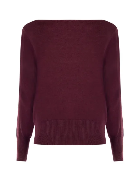 Maglione Con Scollo A Barchetta E Logo Rr Ricamato Rinascimento