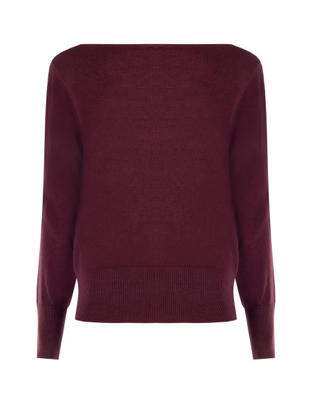 Pull à encolure en bateau et logo RR brodé « Rinascimento »
