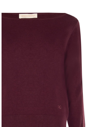 Maglione Con Scollo A Barchetta E Logo Rr Ricamato Rinascimento