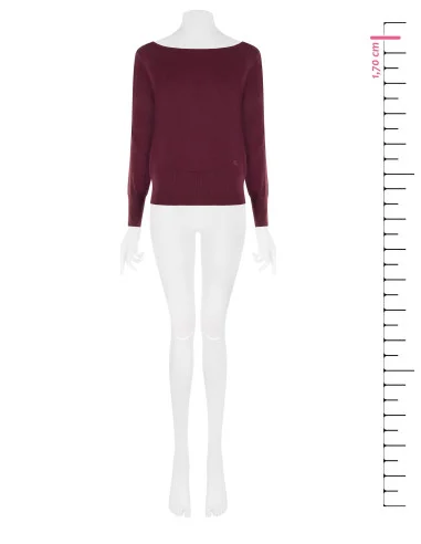 Maglione Con Scollo A Barchetta E Logo Rr Ricamato Rinascimento