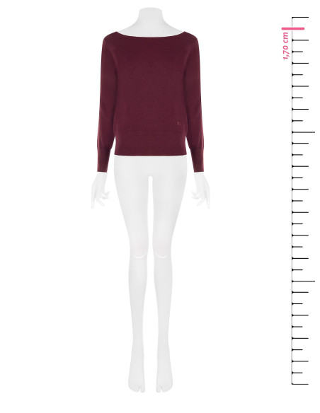 Maglione Con Scollo A Barchetta E Logo Rr Ricamato Rinascimento