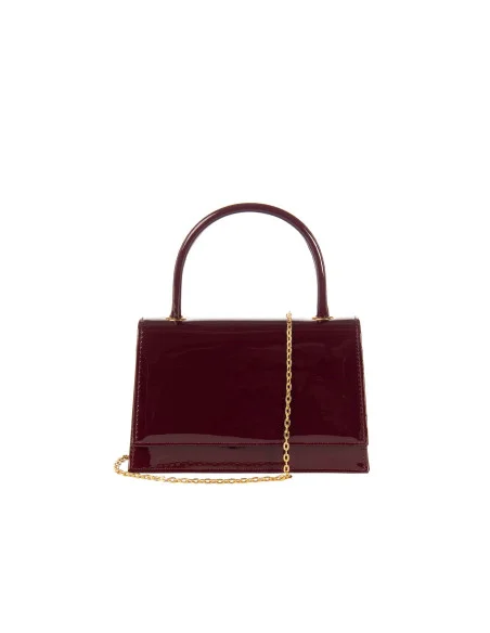 Sac à main en cuir verni brillant avec bandoulière à chaîne « Rinascimento »