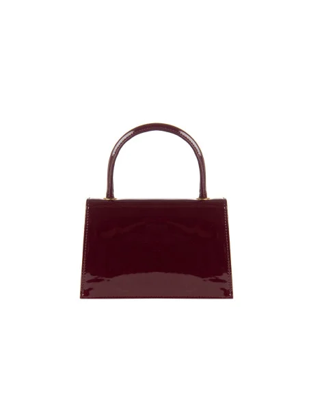 Glossy Patent Leather Handbag with ‘Rinascimento’ Chain Shoulder Strap