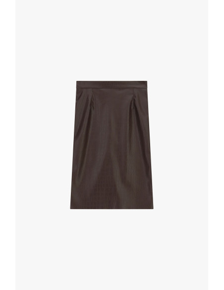 Dixie High-Waisted Short Skirt with Coconut-Effect Pattern
