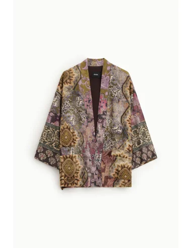 Manteau Duster à imprimé géométrique, motif fantaisie, coupe oversize Dixie