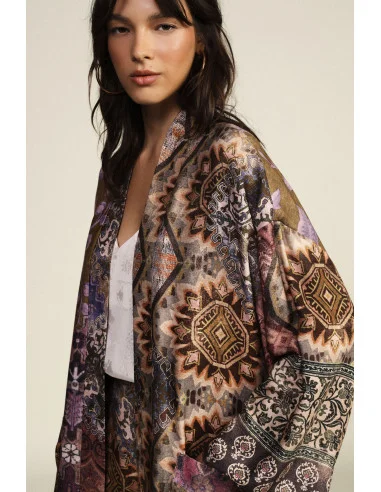 Cappotto Duster Stampa Geometrica Fantasia Oversize Dixie