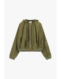 Bomber Con Cappuccio E Zip Frontale Dixie