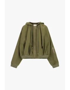 Dixie Hooded Bomber Jacket with Front Zip