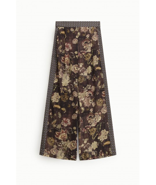 Dixie Wide-Leg Floral Print Palazzo Trousers