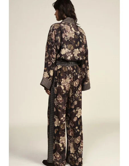 Wide-Leg Palazzo Trousers with Floral Print Dixie